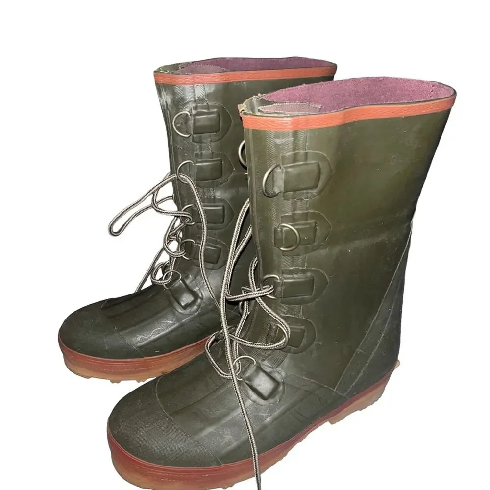Hodgman Thinsulate Ultra Olive Green Lace-Up Boots
